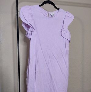 Lavender Linen Shirt Dress